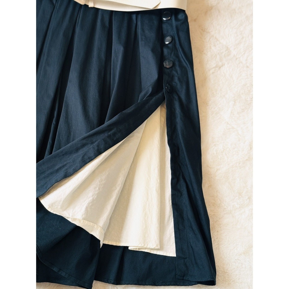Collectif Color-block MidiSwing Dress matching belt, Dark Green&Cream US 18 UK22 - Picture 15 of 15